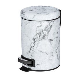 WENKO Onyx Cosmetic Pedal Bin with Pedal Mechanism, Capacity: 3 L, Steel, Multi-Colour, 25 x 22.5 x 17 cm