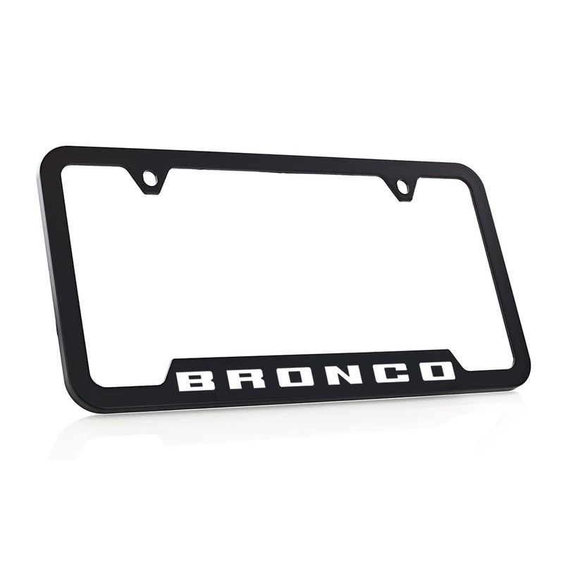 Ford Bronco UV Printed License Plate Frame - White