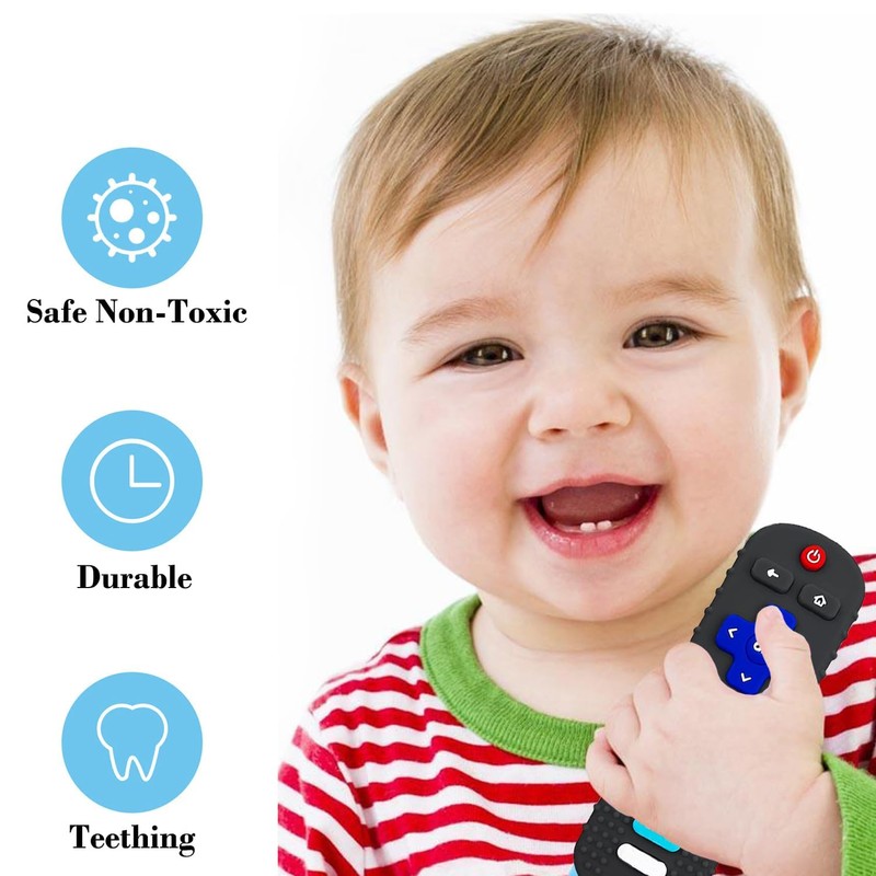 Silicone Baby Teething Toys,TV Remote Control Shape Teething Toys,Remote Teether