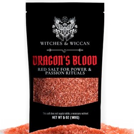 Red Dragon’s Blood Sea Salt for Power, Passion & Protection – Natural Real Salt Ideal for Witchcraft Rituals, Candle Magic & Energy Work – 5 Oz Bag, Witches & Wiccan