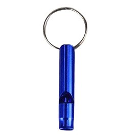QUINTRA 5 Pieces Small Aluminium Whistle Wilderness Activities Fire Pipe Outdoor Training Practical Tools Emergency Set for Women (Blue, One Size)