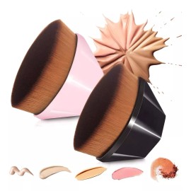 generic Set 2 Brochas Kabuki Planas Para Maquillaje Base Corrector