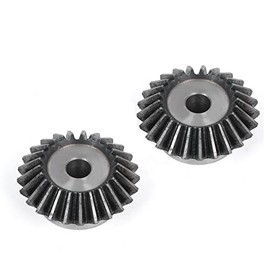PGFUN 2 Pcs 1M 20 Teeth 5/6/8mm Shaft Hole Tapered Bevel Gear 1:1#45 Steel 1 Module 90 Degree Steering Gear with M3 Fixing Hole (8 mm)