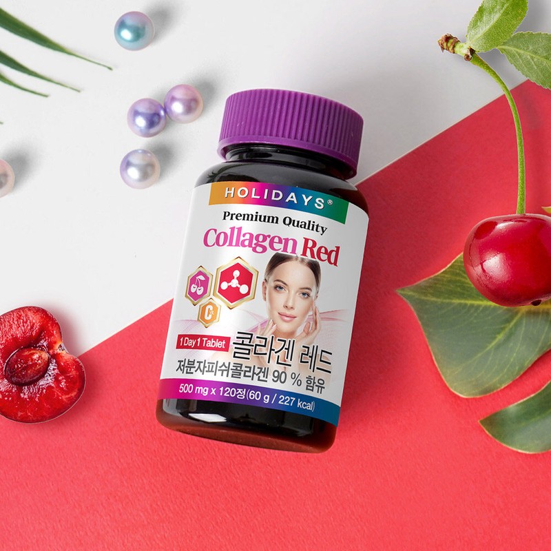 Holidays Cherry Collagen Red 120 tablets, 4 bottles (16 months