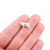 Bohemian Findings 4 Cow Charms Antique Silver Tone 2 Sided
