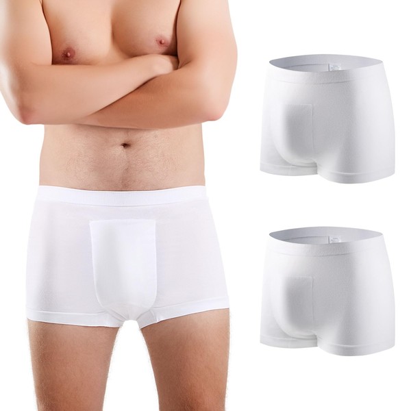 Men's Bladder Leak Protection Underwear 120ML Absorbent, 2 Pack Incontinence