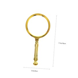 Operitacx Handheld Magnifier with Long Metal Handle and LED Light Portable Illuminated Loupe for Reading Hobbies and Detail Work Ideal for Home Office and Travel