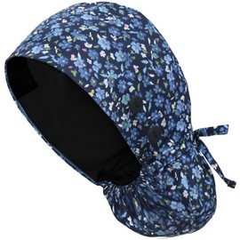 ATHPIK Satin-Lined Surgical Scrub Caps for Nurses/Doctors with Long Hair –Breathable Cotton Surgeon Cap for Healthcare Professionals