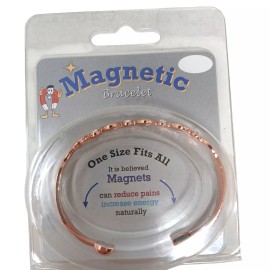 Unbranded Magnetic Copper Bracelet Wavy Design W/ Crystals & Magnets Holistic Relief  #J-5
