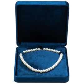 Akangbox Large Velvet Necklace Box for Chunky Necklaces & Pearl Necklaces