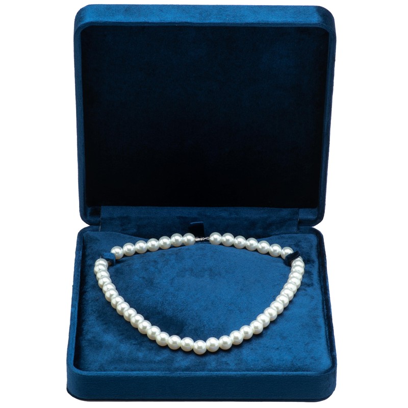 Akangbox Large Velvet Necklace Box for Chunky Necklaces & Pearl