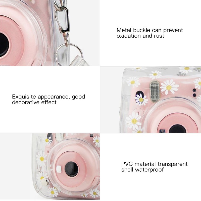 Transparent Camera Bag Daisy Pattern Single Shoulder Mini Photography Tool