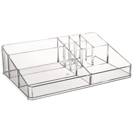 Greenco Acrylic 9 Compartment Vanity Holder Cosmetic and Jewelry Storage Organizer
