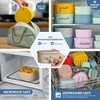 ISSEVE 6Pcs/Set Nesting Silicone Food Storage Containers with Lids, BPA