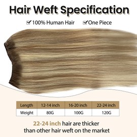 Sew in Weft Hair Extensions Human Hair 20” Sew in Hair Extensions Real Human Hair Ash Brown to Beige Blonde Mix Platinum Blonde Sew in Human Hair Extensions Hand Tied Weft Hair Extensions Human Hair