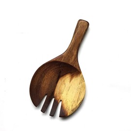 Wooden Salad Mixer Set - Long Salad Fork and Spoon Serving Utensils for Kitchen, Wooden Salad Servers for Mixing and Serving