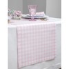 Solino Home Gingham Check Linen Table Runner 72 Inches Long