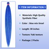 Blue Pre Stretched Braiding Hair with Tinsel 30 Inch Box