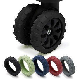 Hesdtcet Luggage Wheel Protectors Covers Suitcase Wheel Protectors Luggage Compartment Protection Cover for Wear-Resistant, Anti-Noise (8, black)