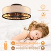 Alaruder Caged Ceiling Fans with Lights Flush Mount,Low Profile Ceiling