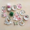 Creative Co-Op Stoneware Tree Shaped Plate Set with Pattern, Multicolor,