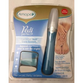 Amope Pedi Perfect Electronic Nail Care System File Buff Shine Refills Included