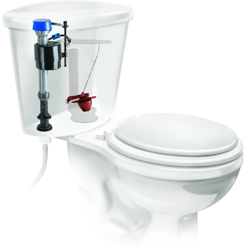 Complete Universal Toilet Repair Kit Flush Fill Valve Flapper Replacement