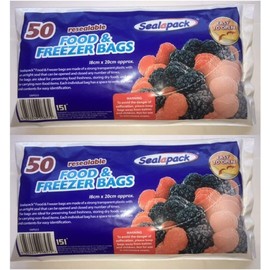 4 x 50 Resealable Food & Freezer Bags 18cm x 20cm