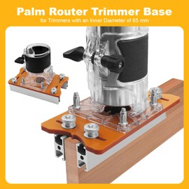 Cordless Hand Router Tool,Palm Router Trimmer Base, Wood Router Base 2 in 1 Compact Wood Palm Router Base Router Slotting Bracket for Carbinet Closet Furniture Trimming Machine
