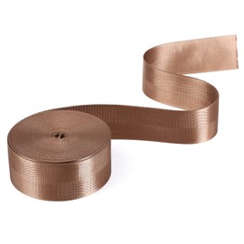 Devobunch 2”Heavy Duty Nylon Webbing 10 25 50 Yard - Nylon Strapping for Outdoor DIY Gear Repair, Durable Nylon Strapping for Indoor or Outdoor Gear, DIY Crafting, Repairing (Tan, 50 Yard)