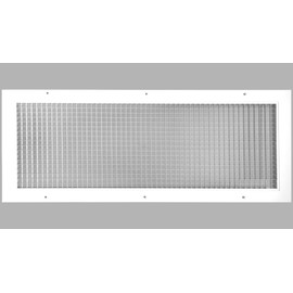 HVAC Premium 10'' x 28'' or 28'' x 10'' Cube Core Eggcrate Return Air Grille - Aluminum Rust Proof - HVAC Vent Duct Cover - White [Outer Dimensions: 11.75 x 29.75]