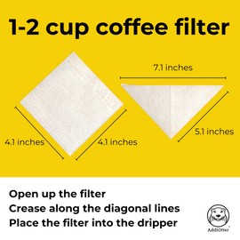 AddiOtter Pourover Coffee Set Includes Disposable Fabric Coffee Filters 80pcs and 1 Two-way Dripper for Home/Outdoor Adventures, Fit for 1-2 Cup, Enhanced Extraction Filters for a Smooth Clean Taste