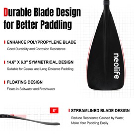 WONITAGO SUP Paddles for Kid with Aluminum Shaft and PP Blade, Floating Stand Up Paddle Board Paddle for Youth and Junior, Adjustable 140-170 cm/55-67 Inches, Black