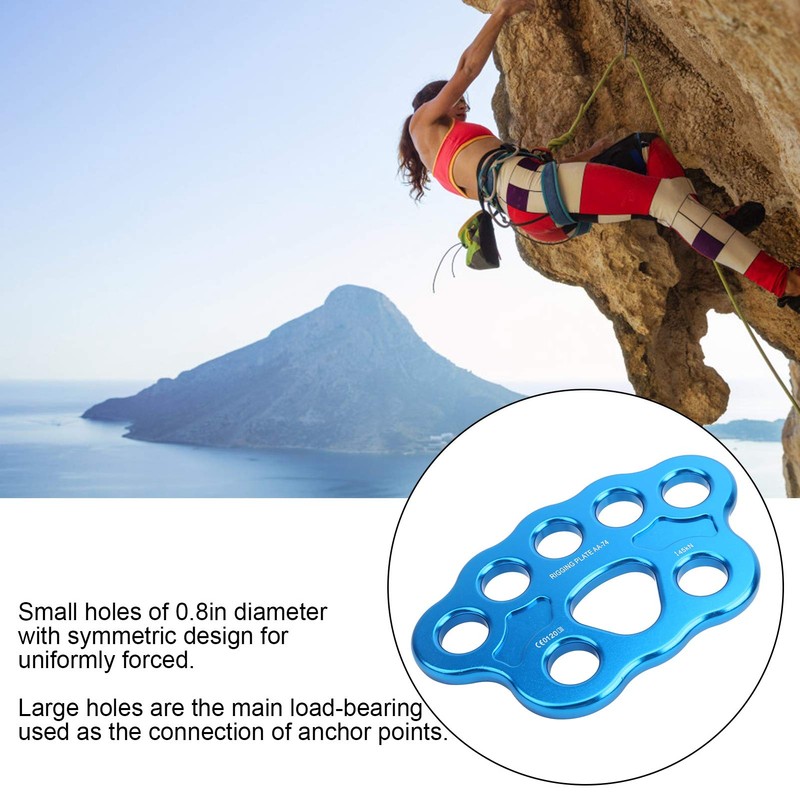 Fudax 45KN Rigging Plate, Corrosion-Resistant Rigging Plate for Climbing for