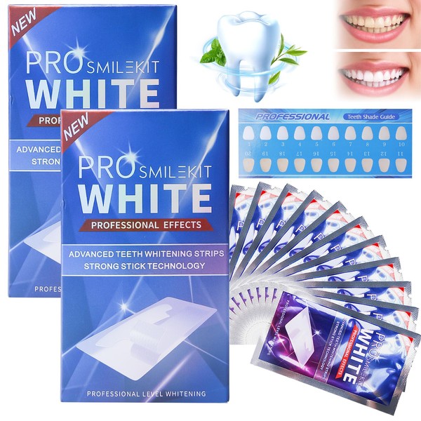 Behogan 56 stück Zahnaufhellung Whitening Strips, Zahnaufhellung Bleaching Stripes, Professionelle