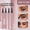 Magic Eyebrow Pencil with 4 Fork Tip, Waterproof Microblading Brow