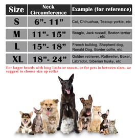 Katoggy Inflatable Dog Cone Collar for Dogs After Surgery, Soft Adjustable Blow up Donut Dog E-Collar for Small Medium Large Dog and Cats
