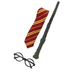 Zac's Alter Ego School Fancy Dress/World Book Day Set - Tie, Wand, Scarf…