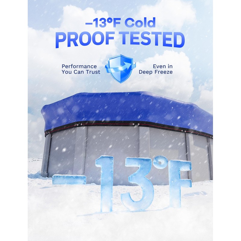 POOLHACKER 16x32 FT Oval Pool Cover – 420D Extra Thick