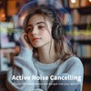Active Noise Cancelling Headphones with Microphone -100H Playtime, Wireless Headphones