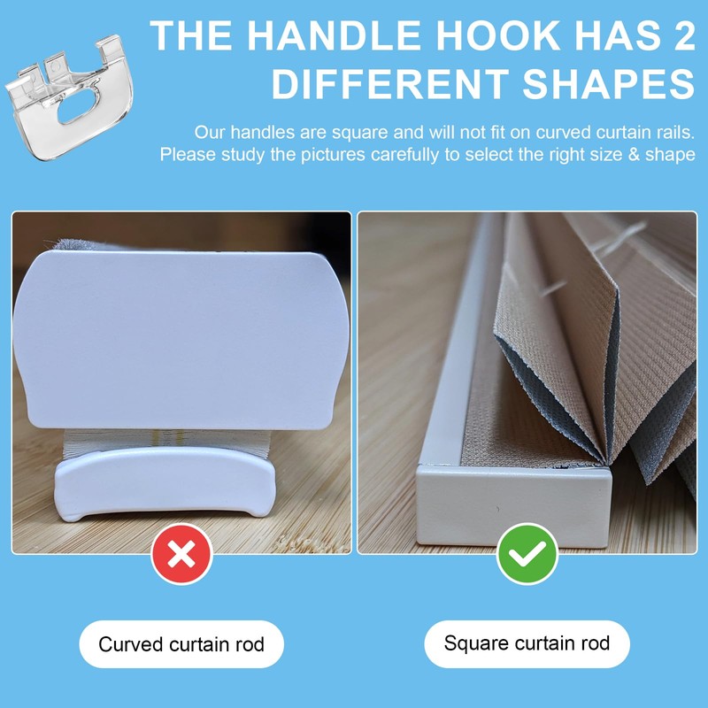 3 Pack Cordless Honeycomb Shade Lift Handles for Graber and