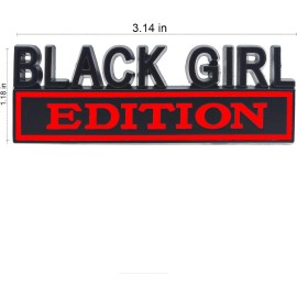 NoBrand Black Girl Edition Emblem Sticker Replacement Car Truck SUV - Black+Red