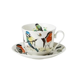 Roy Kirkham Garten-Vögel Frühstück Tasse und Untertasse