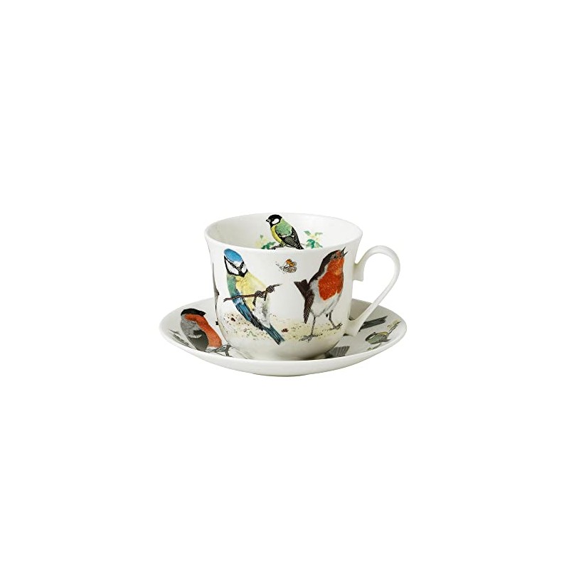 Roy Kirkham Garten-Vögel Frühstück Tasse und Untertasse