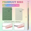 Color Titanium-Circle Bevel Shovel Double Head Cuticle Remover Pusher,Double head