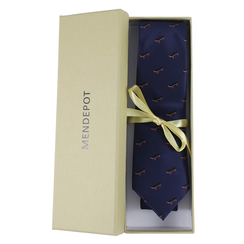 MENDEPOT - Corbata de monopatín con caja de regalo, diseño
