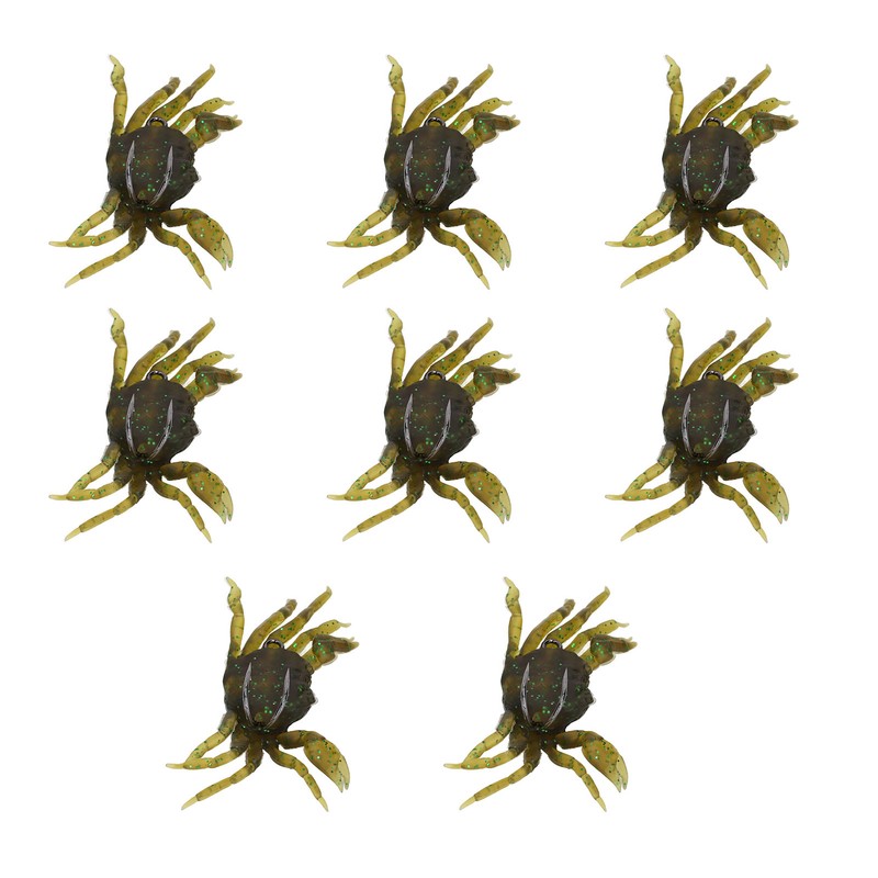 8Pcs Artificial Crab Bait 13cm 33.5g Simulation Crab Soft Lure