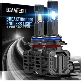 BEAMTECH 9006 Fog Light Bulbs,6500K 20000LM Plug Play Pack of 2