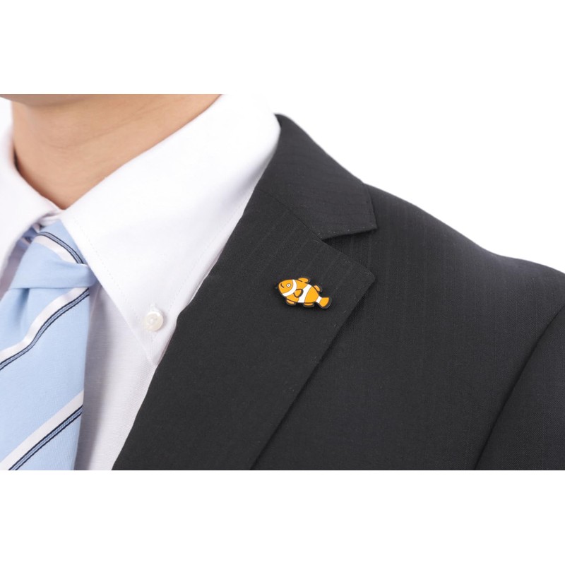 Don Flyee Clownfish Fish Sea Life Octopus Funny Pin Badge