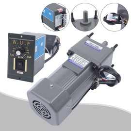 OCASAMI Electric Gear Motor with Adjustable Speed Governor Variable Speed Motor AC 110V 200W Motor Speed Controller, Single-Phase Reversible Motor, 0~45RPM | 30K